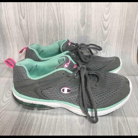 CHAMPION WOMENS RUNNERS MEMORY FOAM SIZE 6.5 GREY MINT PINK - Picture 3 of 13